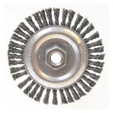 Stringer Bead Wheel Brush, 5 in dia x 3/16 in W, 0.02 in Steel Wire 102-BW-855