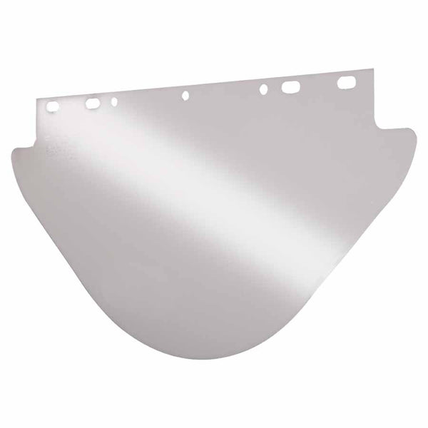 Visor, Clear, Unbound, 9-3/4 in x 19 in, for Fibre-Metal Head Gear/Cap Adaptors 101-4199-C