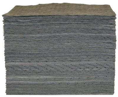 Universal Sorbent Pad, Heavy-Weight, Absorbs 20.5 gal, 15 in x 17 in 103-AB-BPU100