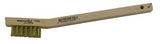 Utility Brush, 7-1/2 in L, 3 x7 Rows, Brass Bristles, Curved Wood Handle 102-15B