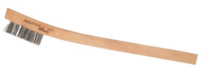 Utility Brush, 3x7 Rows, Stainless Steel Bristles, Wood Block/Handle, Hand Tied 102-15SS