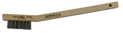 Utility Brush, 3x7 Rows, Stainless Steel Bristles, Wood Block/Handle, Stapled 102-30SS