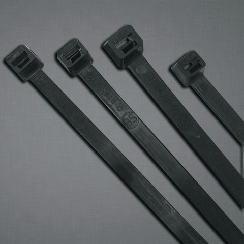 UV Stabilized Cable Tie, 50 lb Tensile Strength, 11.1 in L, Black, 100 Ea/Bag 102-1150UVB