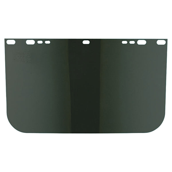 Visor, Dark Green, Unbound, 9 in x 15-1/2 in, for Jackson Safety Head Gear/Cap Adaptors 101-3442-U-DG