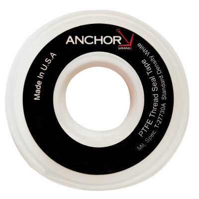 White PTFE Thread Sealant Tape, 1/2 in x 610 in L 102-1/2X610PTFE