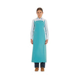 PVC Apron, 56-100, 18 mil, 48 in Ties, 33 in x 44 in, Green 012-56-100-33X44
