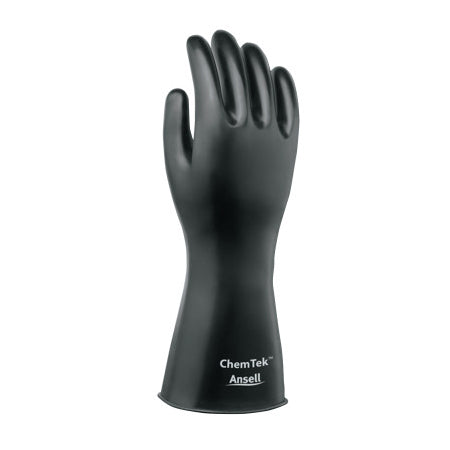 AlphaTec Butyl Gloves, Rough, Size 8, Black 012-38-514-8