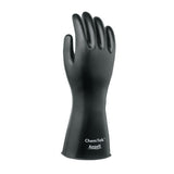 AlphaTec Butyl Gloves, Rough, Size 8, Black 012-38-514-8