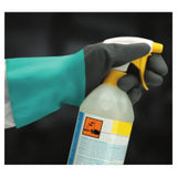 AlphaTec 58-530B/58-535B Gloves, 10, Grey/Teal, 12 in Cuff,58-530B 012-58-530B-100