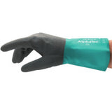 AlphaTec 58-530B/58-535B Gloves, 11, Grey/Teal, 12 in Cuff, 58-530B 012-58-530B-110