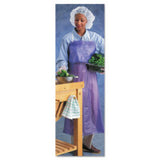 PVC Apron, 56-009, 6 mil, 3-Pc 28 in Ties, 33 in X 54 in, Blue 012-56-009-33X54
