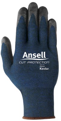 97-505 Cut Resistant Gloves, Large, Black/Blue 012-97-505-L