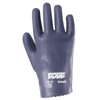 40-105 Nitrile Gloves, Slip-On Cuff, Cotton Lined, Size 9, Gray 012-40-105-9