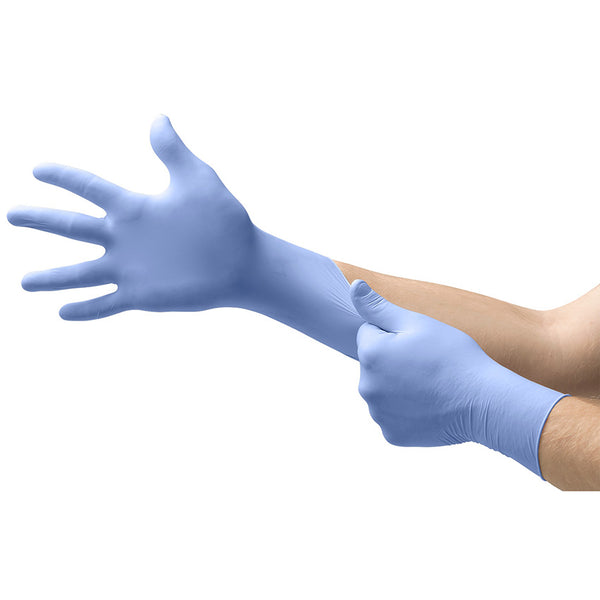FreeForm SE FFS-700 Nitrile Exam Gloves, Beaded, Small, Blue 748-FFS-700-S