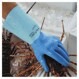 Hy-Care Gloves, 9, Natural Latex, Blue 012-62-400-9
