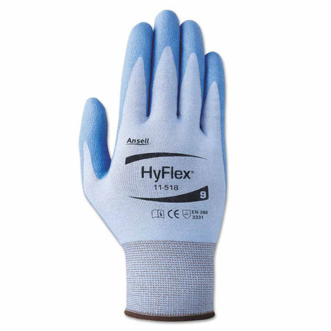 11-518 Polyurethane Palm Coated Gloves, Size 10, Blue/Gray 012-11-518-10