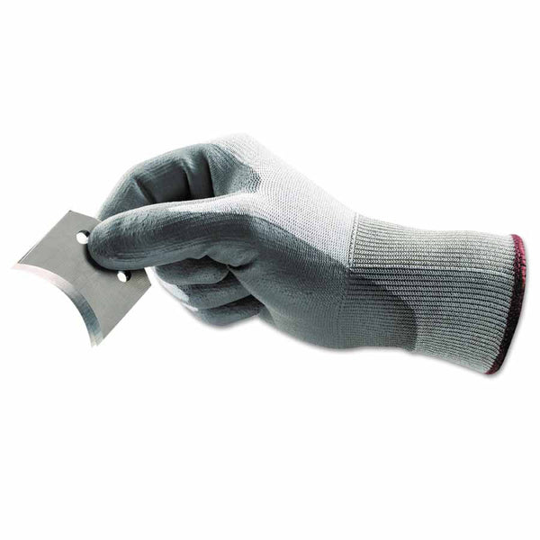 11-644 Polyurethane Palm Coated Gloves, Size 10, Gray/White and Gray 012-11-644-10