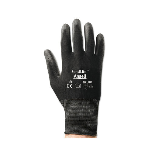 11-518 Polyurethane Palm Coated Gloves, 11, Blue/Gray 012-11-518-11