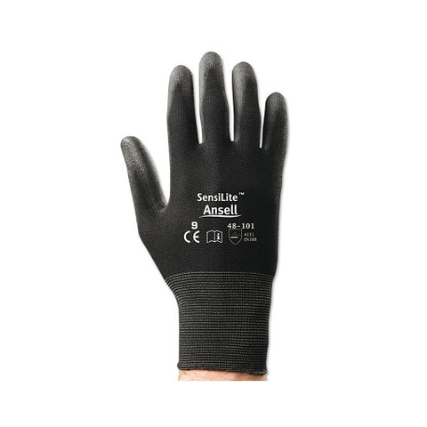 11-518 Polyurethane Palm Coated Gloves, 11, Blue/Gray 012-11-518-11
