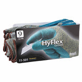 11-501 Nitrile Palm Coated Gloves, Size 9, Gray/Blue 012-11-501-9