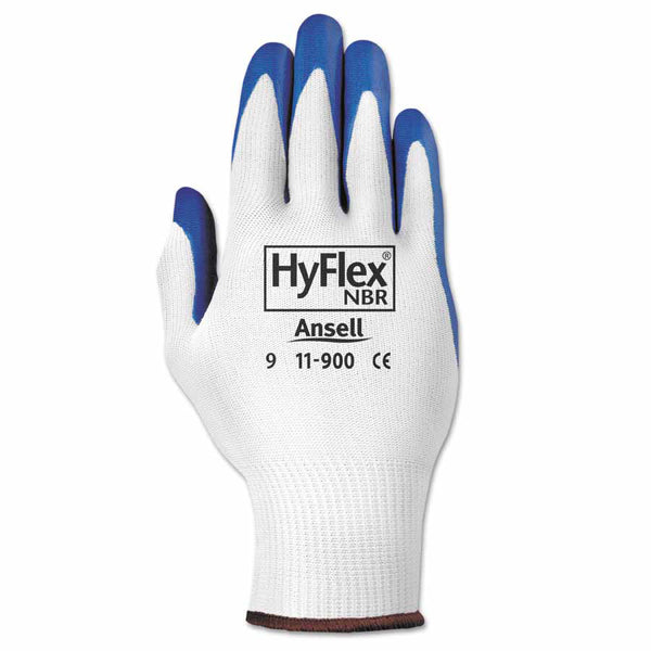 11-900 NBR Gloves, 7, Blue/White 012-11-900-7