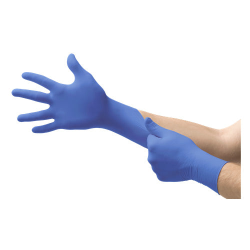 Cobalt N19 Nitrile Powder-Free Disposable Gloves, Textured, 3.9 mil Palm/4.3 mil Finger, Medium, Cobalt 748-N192