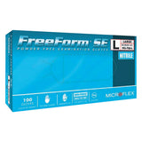 FreeForm SE Disposable Gloves, Nitrile, Finger - 13 mm; Palm-9 mm, Large, Blue 748-FFS-700-L