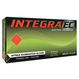 Integra EC N87 Nitrile Powder-Free Disposable Gloves, Textured, 7.9 mil Palm/9.1 mil Finger, X-Large, Blue 748-N874