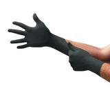 Onyx Disposable Gloves, Nitrile, Finger - 13 mm, Palm - 9 mm, Medium, Black 748-N642