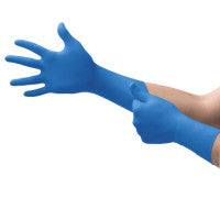 SafeGrip SG-375 Examination Gloves, X-Large, Natural Rubber Latex, Blue 748-SG-375-XL
