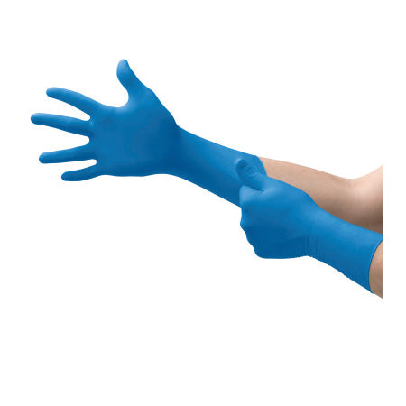 SafeGrip SG-375 Latex Exam Gloves, Small, Natural Rubber Latex, Blue 748-SG-375-S