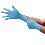 XCEED XC-310 Nitrile Disposable Gloves, Beaded Cuff, Medium, Blue 748-XC-310-M
