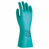 37-145 Nitrile Gloves, Gauntlet Cuff, Unlined, Size 9, Green, 11 mil 012-37-145-9