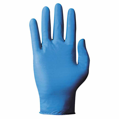 92-575 Nitrile Powdered Disposable Gloves, Textured Fingers, 4.3 mil Palm/5.5 mil Fingers, Medium, Blue 012-92-575-M