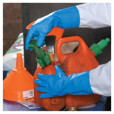 88-356 Light-Duty Natural Latex Rubber Gloves, Blue, 11 012-356-11