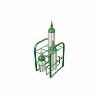 Multiple M7/M9/C/D/E Cylinder Stand, 15 in W x 19.5 in H x 12 in D, 6-Cylinder, Stationary 021-6060