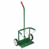 Dual-Cylinder Cart with Double-Reinforced Frame, 41 in H x 19 in W, 7 in Solid Rubber Wheels 021-38