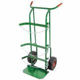 Dual-Cylinder Delivery Cart, 48 in H x 14 in W, 10 in Pneumatic Wheels 021-55PN3B