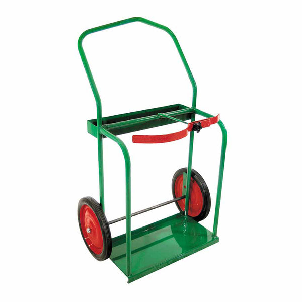High-Rail Frame Dual-Cylinder Cart, 47 in H x 29 in W, 14 in Solid Rubber Wheels 021-24-14