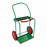 High-Rail Frame Dual-Cylinder Cart, 47 in H x 29 in W, 14 in Solid Rubber Wheels 021-24-14