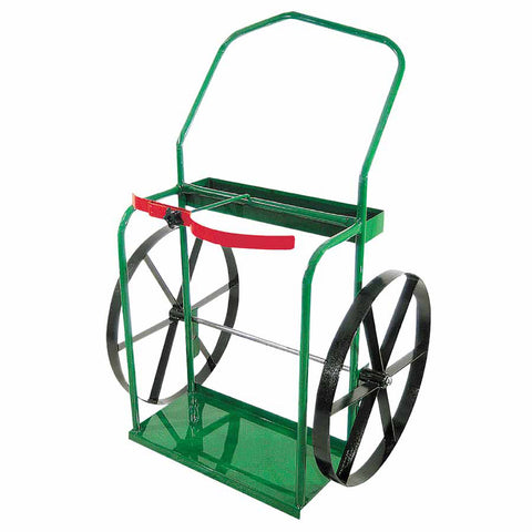 High-Rail Frame Dual-Cylinder Cart, 47 in H x 35 in W, 24 in Steel Wheels 021-24-24