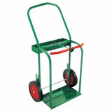 High-Rail Frame Dual-Cylinder Cart, 42 in H x 23 in W, 10 in Solid Rubber Wheels 021-41-10