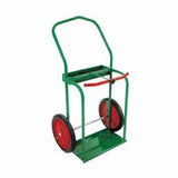 High-Rail Frame Dual-Cylinder Cart, 46 in H x 25 in W, 14 in Solid Rubber Wheels 021-85-14