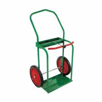 High-Rail Frame Dual-Cylinder Cart, 46 in H x 25 in W, 14 in Solid Rubber Wheels 021-85-14