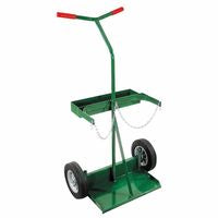 Medium Heavy-Duty Dual-Cylinder Cart, 48 in H x 28 in W, 10 in Solid Rubber/Plastic Rim Wheels 021-81