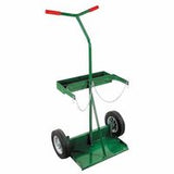 Medium Heavy-Duty Dual-Cylinder Cart, 48 in H x 28 in W, 10 in Solid Rubber/Plastic Rim Wheels 021-81
