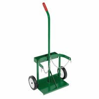 Small Dual-Cylinder Carts with Tool Tray, 7 in Solid Rubber, Plastic Rim Wheels 021-38B