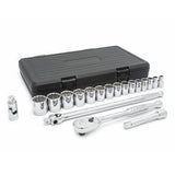 19 Pc. 12 Point Standard SAE Mechanics Tool Sets, 1/2 in Dr 329-80792