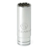 3/8 in Drive 6 and 12 Point SAE Deep Length Sockets, 7/8 in, 2.5 in Long, 6 Pts 329-80373