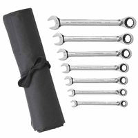 7 Pc. Reversible Combination Ratcheting Wrench Sets, Inch 329-9567RN